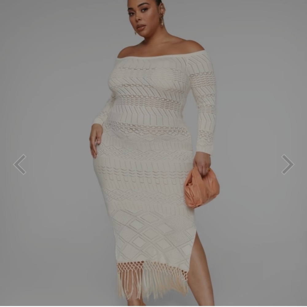 Fashion to Figure Crochet Dress. Size 3X. NWT